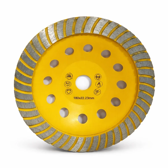 Turbo Elmaslı Taşlama Diski 180MM Metal Beton Granit Mermer Kesme ve Taşlama Uyumlu ürün görseli 1