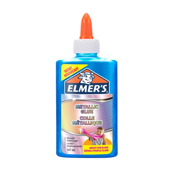 Elmer S Metalik Sıvı Yapıştırıcı Mavi 147 Ml (Slime Yapıştırıcı) 2109503 ürün görseli 1