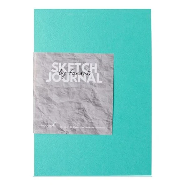 Fanart Academy Sketch Eskiz Çizim Defteri Journal 110 Gr 60 Yaprak A5 Turkuaz ürün görseli 1
