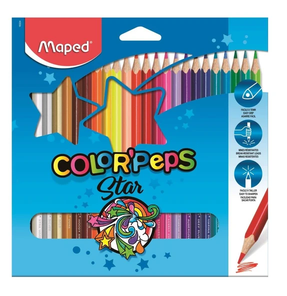 Maped Kuru Boya Kalemi 24 Renk Color Peps 183224ZV ürün görseli 1
