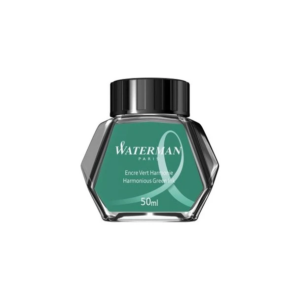 Waterman Dolma Kalem Mürekkebi Cam Şişede 50 ML Yeşil S0110770 ürün görseli 1