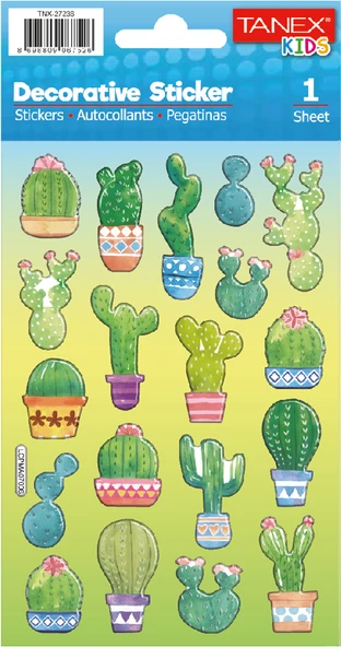 Tanex Puffy Kaktüs Serisi Stickers Tnx-27236 ürün görseli 1