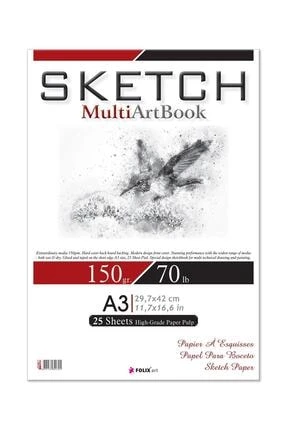 Folix Sketch Multi Art 150 Gr A3 25 Yaprak Eskiz Defteri FLX-821305 ürün görseli 1