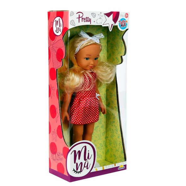 Sunman Oyuncak Mina Bebek 35Cm Pretty Günlük Elbiseler S02030031 (Karışık Renk 1 Adet) ürün görseli 1