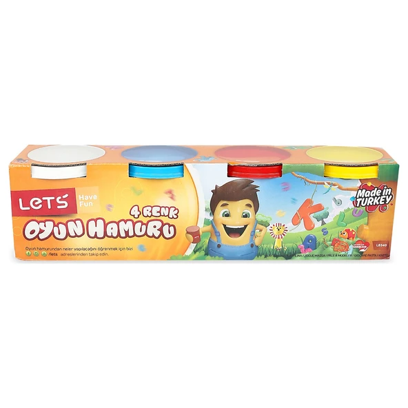 Lets Oyun Hamuru 4 Renk 460 Gram L8440 ürün görseli 1