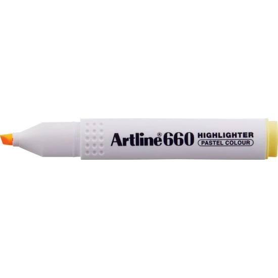 Artline Fosforlu Kalem (İşaret Kalemi) Kesik Uç 1,0-4,0 Mm Pastel Yellow Sarı 660 (12 Li Paket) ürün görseli 1