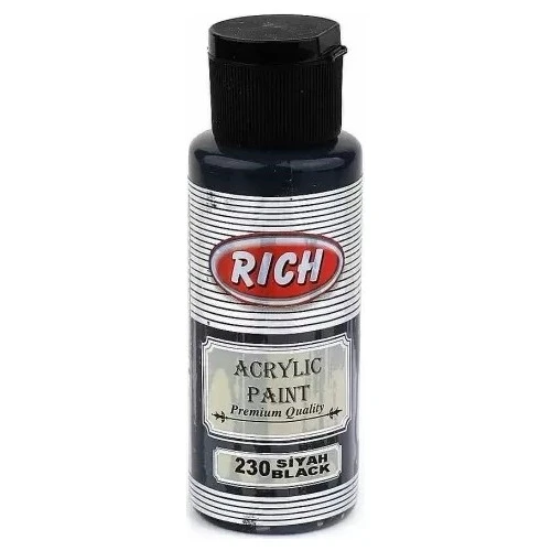 Rich Akrilik Boya 70 Cc Siyah 070-230 ürün görseli 1