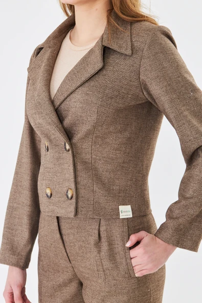 Thia Kruvaze Ceket Pantolon Takım - Resim 5