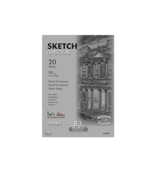 Sahra Bloknot Not Defteri Tutkallı İvory Kağıt 34,5X49,5 Cm 90 Gram FLX-821435 ürün görseli 1