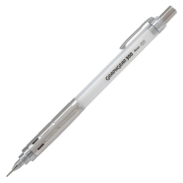 Pentel Teknik Çizim ve Yazı İçin Vesatil Kalem 0.7 Mm Beyaz Graphgear 300 ürün görseli 1