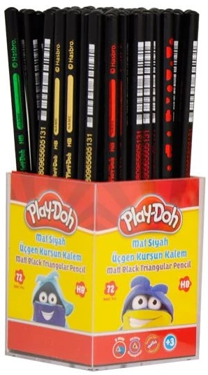 Play-Doh Kurşun Kalem Mat Üçgen HB Uç Play-Kk005 (72 Li Paket) ürün görseli 1