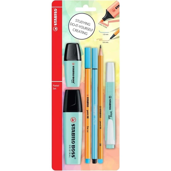 Stabilo Fosforlu Kalem (İşaret Kalemi) Boss Original 2-5 Mm Kesik Uç Tek Renk Pastel Set Mavi 70/113-6 (6 Lı Paket) ürün görseli 1