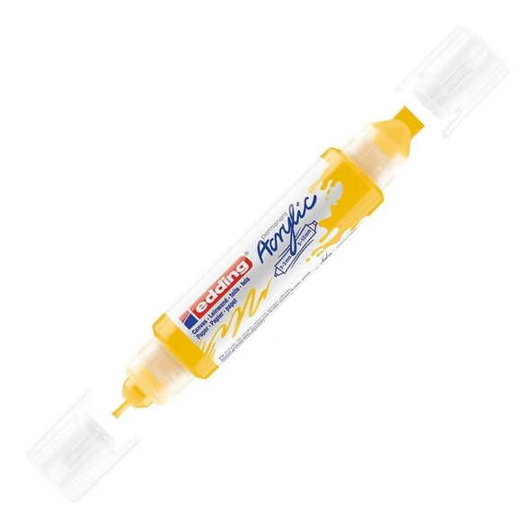 Edding Akrilik Kalem 3D Double Liner Trafik Sarı 905 (5 Li Paket) ürün görseli 1