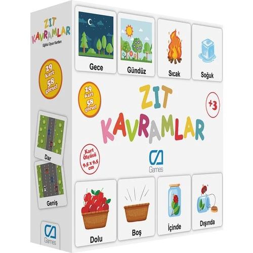 CA Games Ca Eğitici Oyun Kartları Zıt Kavramlar 5045 ürün görseli 1