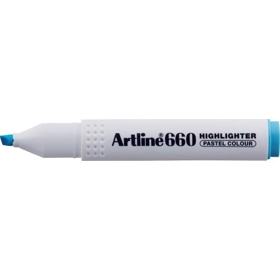 Artline Fosforlu Kalem (İşaret Kalemi) Kesik Uç 1,0-4,0 Mm Pastel Blue Mavi 660 (12 Li Paket) ürün görseli 1