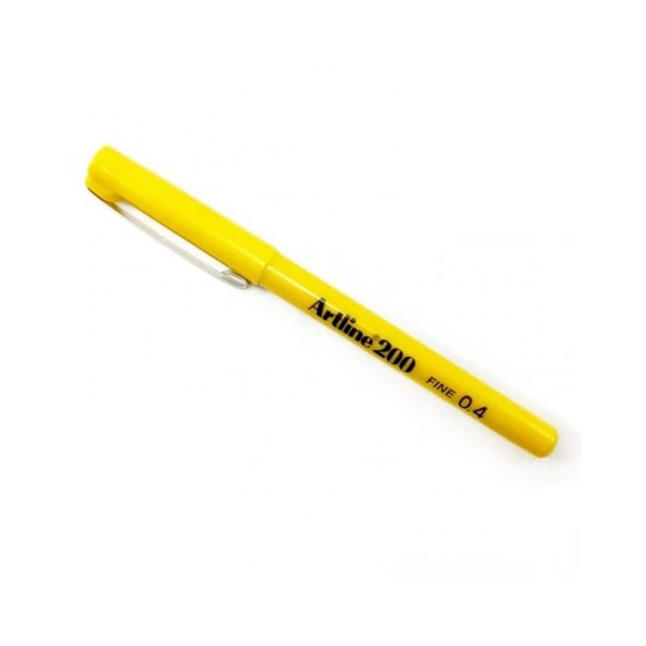 Artline Fineliner Keçe Uç Kalem 0.4 Mm Sarı Ek-200 (12 Li Paket) ürün görseli 1