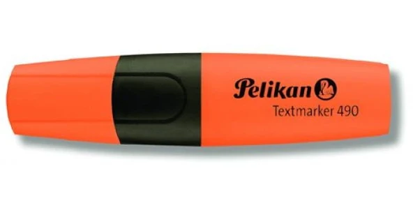 Pelikan Fosforlu Kalem İşaret Kalemi Pastel Turuncu 490 (10 Lu Paket) ürün görseli 1