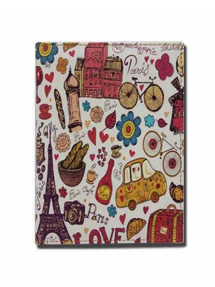 Liz Defter Suni Deri Desen Baskılı 14X20Cm Çizgili BSK180C ürün görseli 1