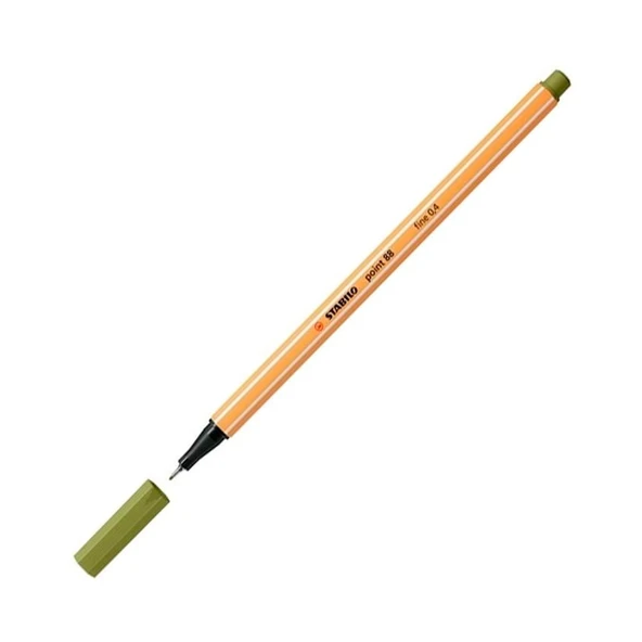 Stabilo Keçe Uçlu İnce Kalem 0,4 Mm Bataklık Yeşili 88/37 (10 Lu Paket) ürün görseli 1