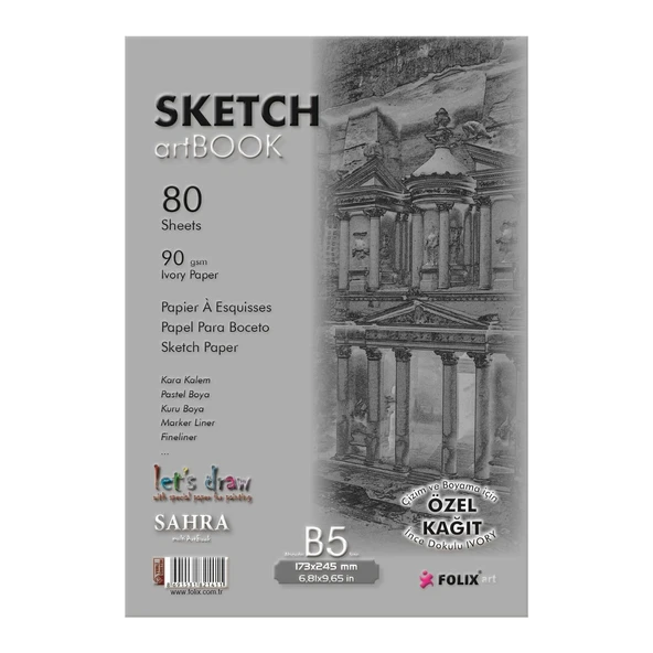 Sahra Bloknot Not Defteri Tutkallı İvory Kağıt 17,3X24,5 90 Gram FLX-821411 ürün görseli 1