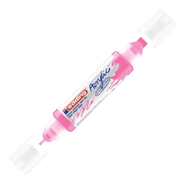 Edding Akrilik Kalem 3D Double Liner Fosforlu Pembe 069 (5 Li Paket) ürün görseli 1
