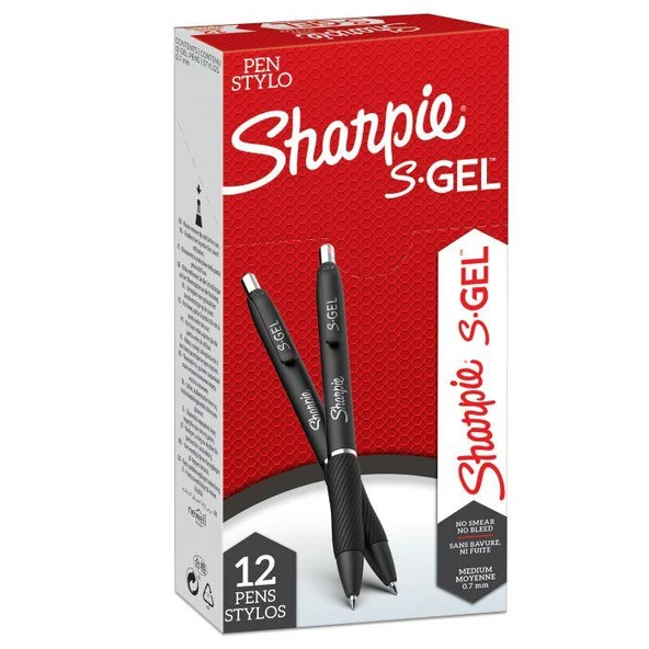 Sharpie Gel Jel Mürekkepli Tükenme Kalem 0.7 Mm Kırmızı 2136599 (12 Li Paket) ürün görseli 1
