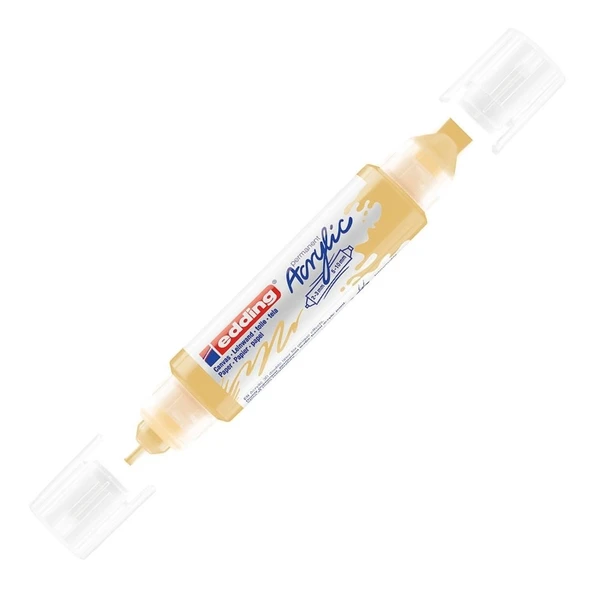 Edding Akrilik Kalem 3D Double Liner Pastel Sarı 915 (5 Li Paket) ürün görseli 1