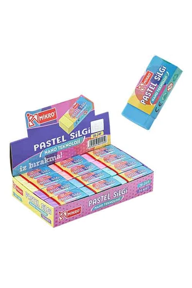 Mikro Silgi Soft Pastel 2B-24P (24 Lü Paket) ürün görseli 1