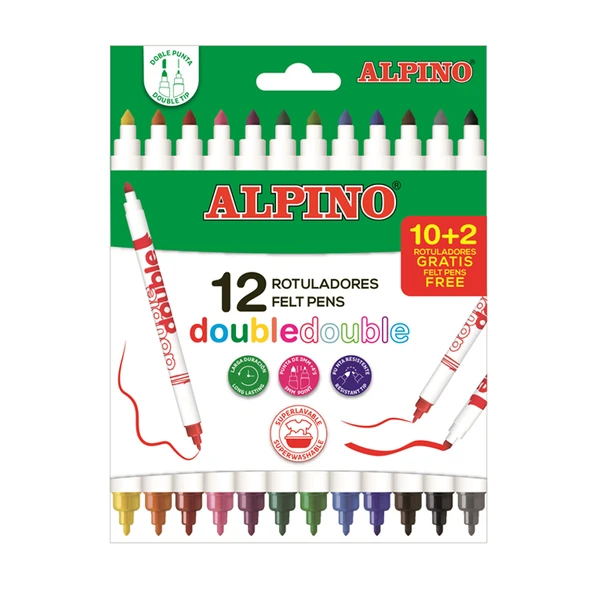 Alpino Keçeli Kalem Çift Yönlü 12 Li Ar-002013 ürün görseli 1