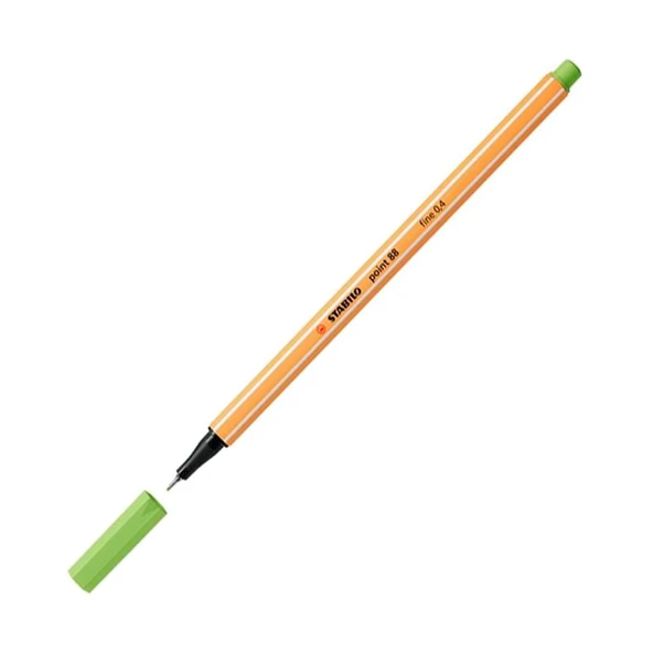 Stabilo Keçe Uçlu İnce Kalem 0,4 Mm Fıstık Yeşili 88/34 (10 Lu Paket) ürün görseli 1