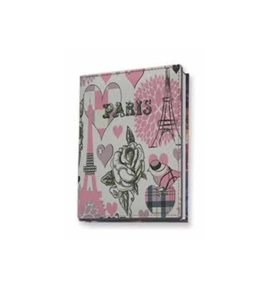 Liz Defter Suni Deri Desen Baskılı 14X20Cm Kareli BSK180K ürün görseli 1