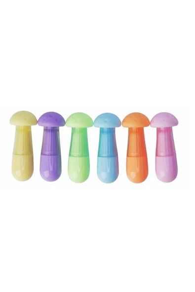 Pinco Fosforlu Kalem (İşaret Kalemi) Mini Mantar 6 Renk Set Bc-725 P-208 ürün görseli 1