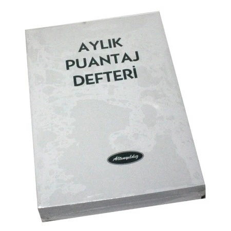 Altınyıldız Aylık Puantaj Defteri Büyük PD-222 (12 Li Paket) ürün görseli 1