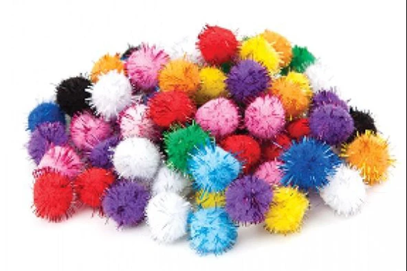 Puti Pom Pom Metalik 30 Mm 50 Li 4490 ürün görseli 1