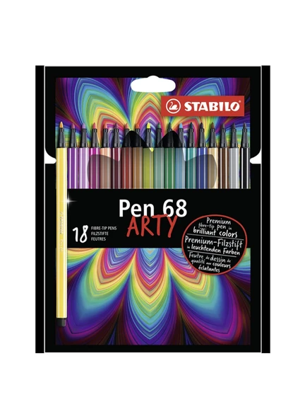 Stabilo Keçe Uçlu Boya Kalemi Pen 68 Arty 18 Renk ürün görseli 1