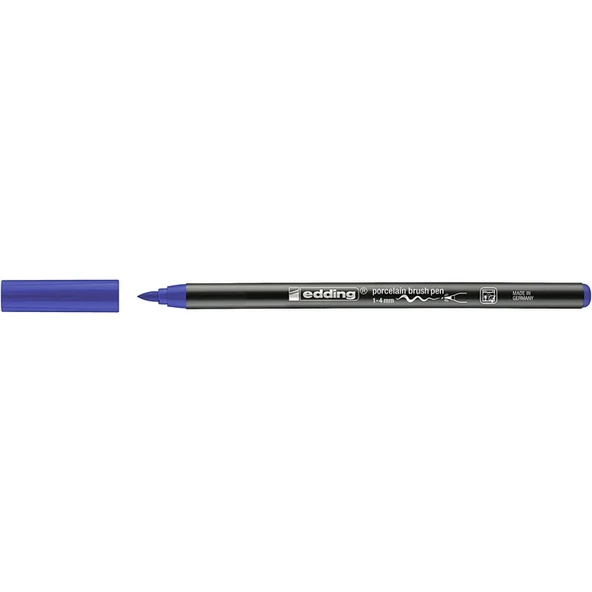 Edding Porselen Kalemi Fırça Uçlu 1 Mm- 4 Mm Mavi 4200 (10 Lu Paket) ürün görseli 1