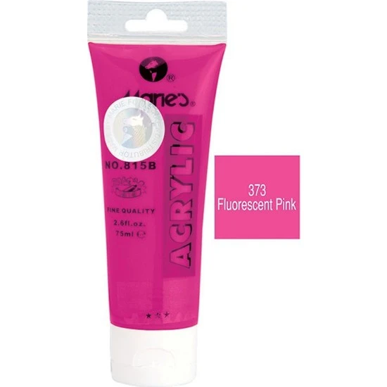 Maries Akrilik Boya 75 Ml Fluorescent Pink 815-373 MRMAR0178 (1 Adet) ürün görseli 1