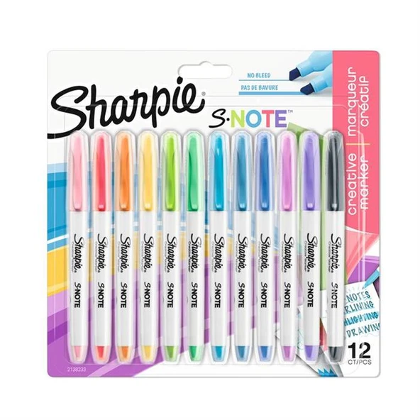 Sharpie Snote Kreatif Markör Kalem Karışık 12 Renk 2138233 ürün görseli 1