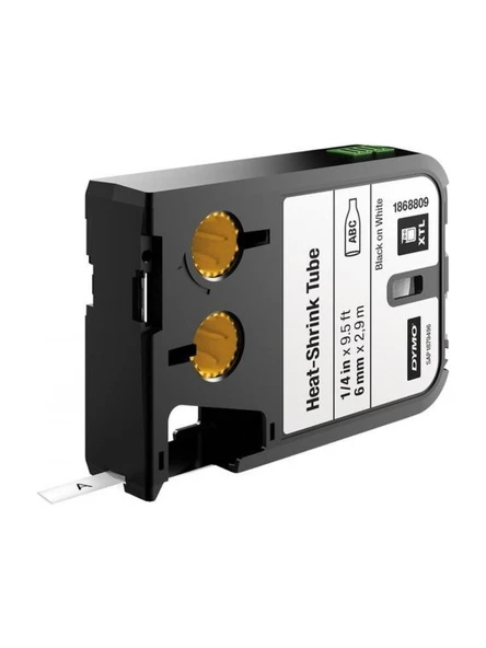 Dymo Xtl Isıyla Küçülen Etiketi 6 Mm X 2.7 M Beyaz/Siyah ürün görseli 1