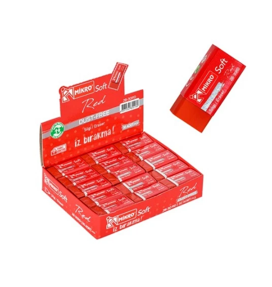 Mikro Silgi Soft Kırmızı 2B-30Rd (30 Lu Paket) ürün görseli 1