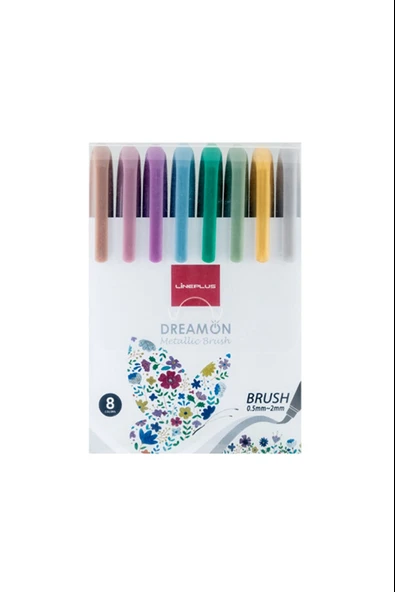 Lineplus Keçeli Kalem Fırça Uçlu Dreamon 8 Renk 359142 ürün görseli 1
