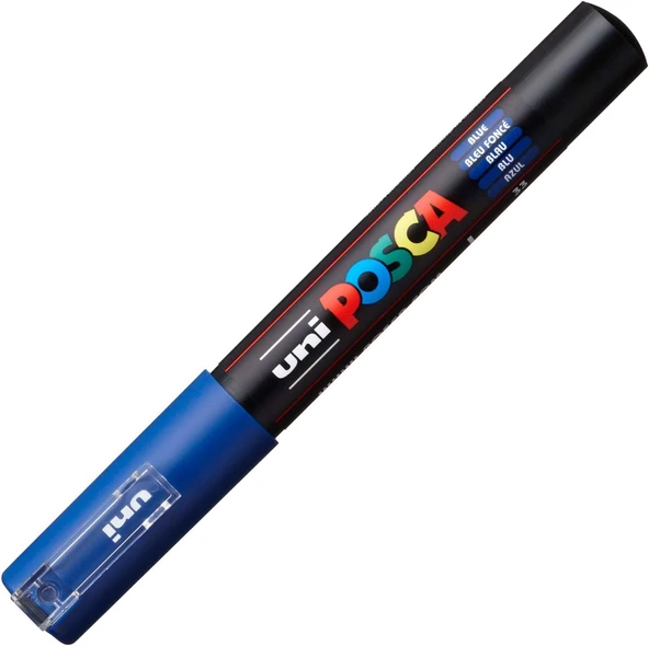 Uni-Ball Markör Boyama Posca Su Bazlı Poster Kalemi 0.7 Mm Mavi Pc-1M (6 Lı Paket) ürün görseli 1