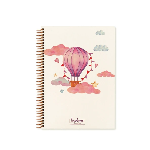 Keskin Color La Plume Balloon 17X24Cm 80 Yaprak Kareli Spiralli Sert Kapak Not Defteri 417992-99 ürün görseli 1