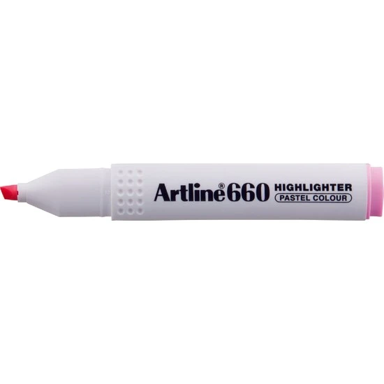 Artline Fosforlu Kalem (İşaret Kalemi) Kesik Uç 1,0-4,0 Mm Pastel Pink Pembe 660 (12 Li Paket) ürün görseli 1