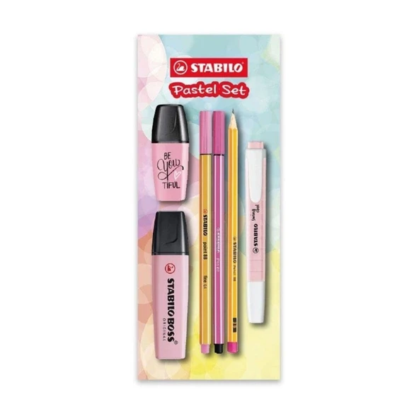Stabilo Fosforlu Kalem (İşaret Kalemi) Boss Original 2-5 Mm Kesik Uç Tek Renk Pastel Set Pembe 70/129-6 (6 Lı Paket) ürün görseli 1