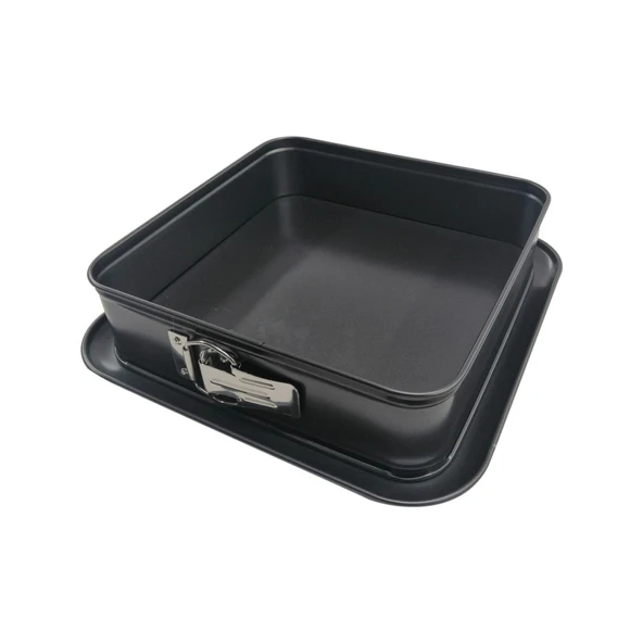 Tabanlı Kelepçeli Teflon Kare Pasta ve Kek Kalıbı 24x24 h:7 cm ürün görseli 1