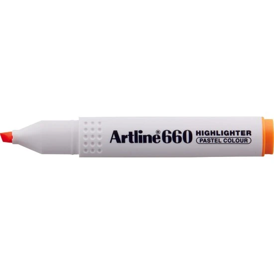 Artline Fosforlu Kalem (İşaret Kalemi) Kesik Uç 1,0-4,0 Mm Pastel Orange Turuncu 660 (12 Li Paket) ürün görseli 1