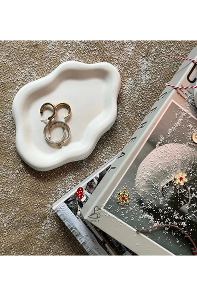 Bulut Şeklinde Dekoratif Tabak 19-14cm 3’lü ürün görseli 1