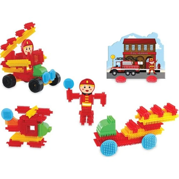 Dede Oyuncak Kaktüs Bloklar İtfaiye İstasyonu Eğitici Öğretici Lego 55 Parça 03308 ürün görseli 1
