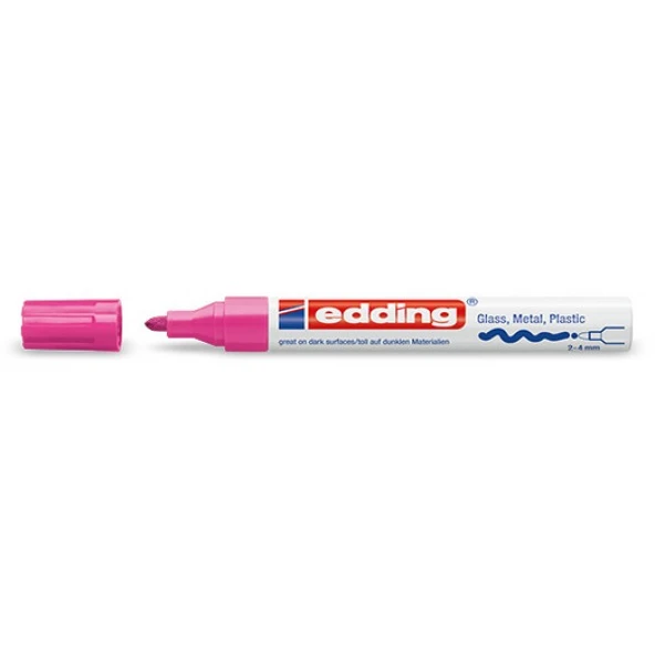 Edding Markör Boya Dekor Kalemi Yuvarlak Uçlu 2-4Mm Pembe ED75009CR (10 Lu Paket) ürün görseli 1